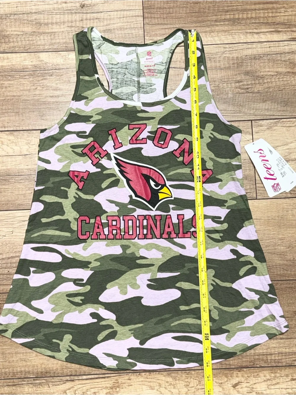 Arizona Cardinals Camouflage NFL Salute To Service Racerback Tank Top Womens M
